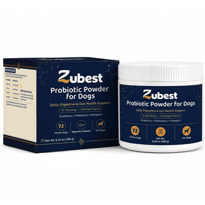 Zubest Probiotic Powder for Dogs bottle and package
