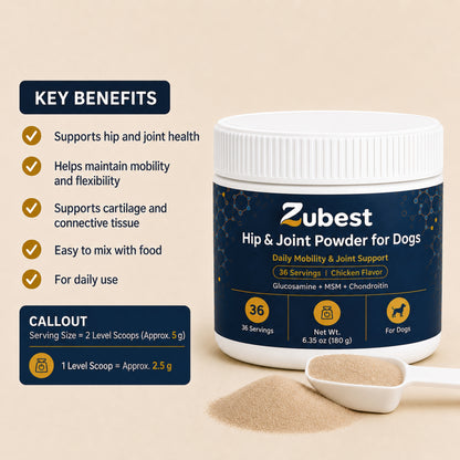Zubest Dog Hip & Joint Support Powder