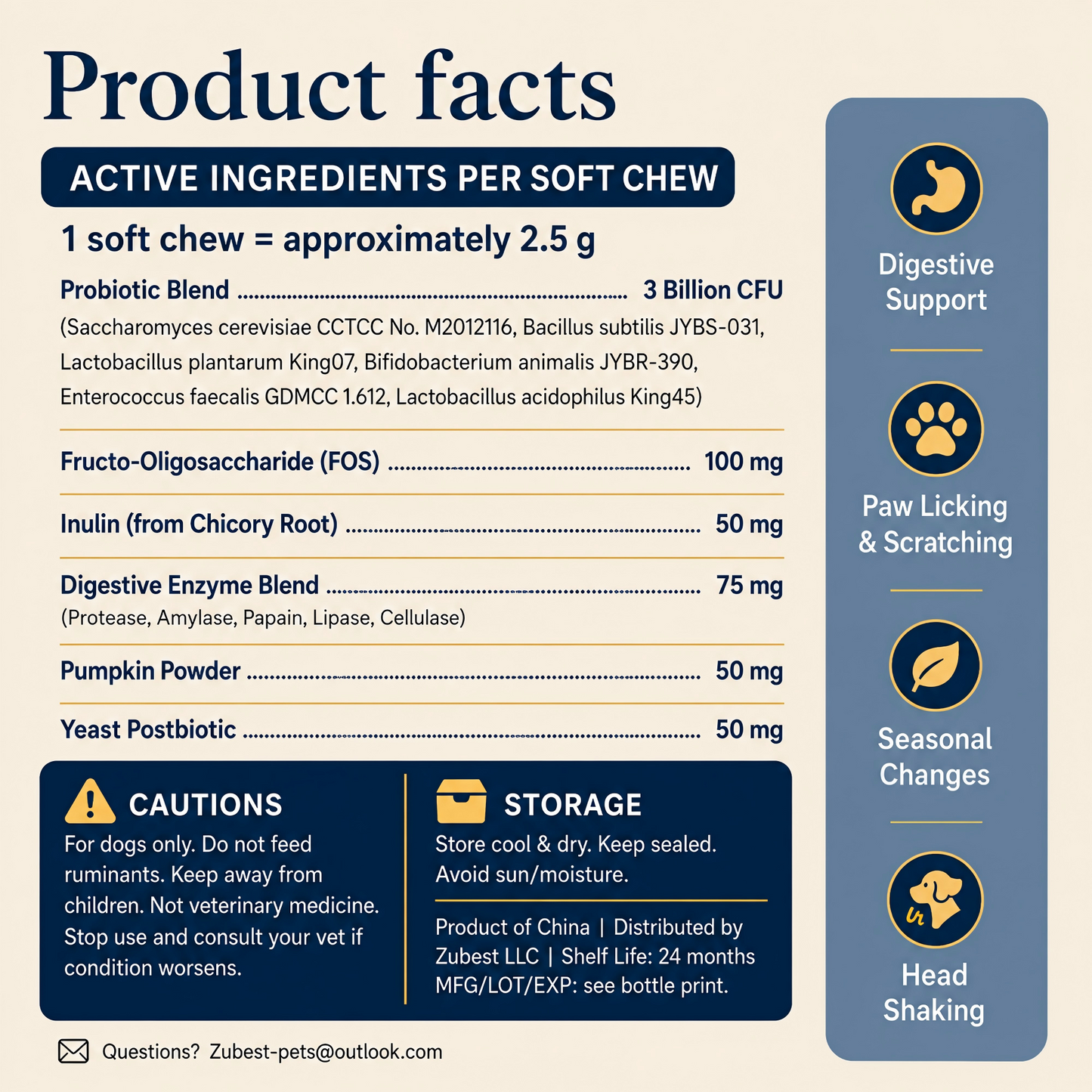 Zubest Dog Probiotic Soft Chews